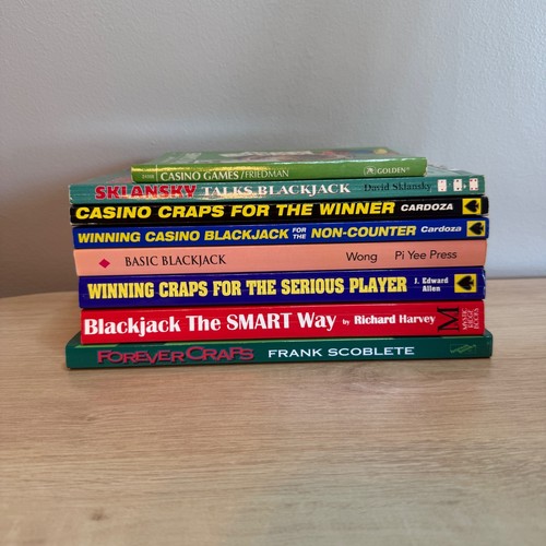8 Casino Gambling Strategy Books Lot Blackjack Craps Sklansky Cardoza Scoblete