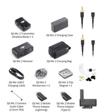 DJI Mic 2 2-Person Wireless Microphone System 2x Rode LAV II MI Shoe Camera
