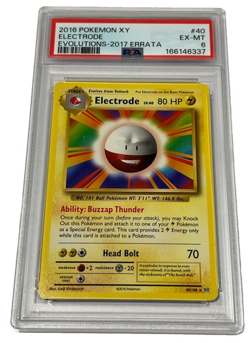 Electrode (Shadowless) graded PSA 6 for sale on eBay