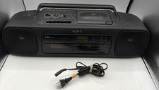 Sony CFD-55 CD Radio Cassette Boombox, Dual D/A Converter, Made in Korea READ