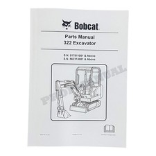 Bobcat 322 Excavator Parts Catalog Manual 6900165 SN 517811001- 562313001