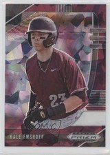 2020 Panini Prizm Draft Picks Burgundy Cracked Ice 17/23 Kale Emshoff 0b2