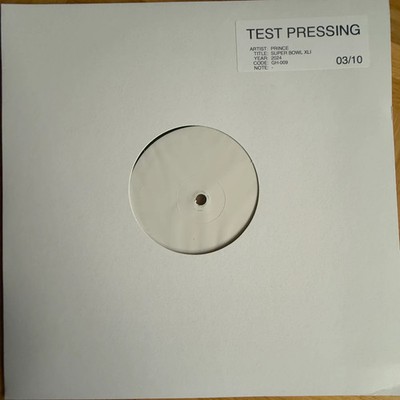 Prince - Super Bowl XLI - 10'' Test pressing - only 10 copies worldwide