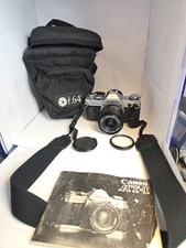 Canon AT-1 35mm Film Camera w/ Canon FD 28mm f/2.8 Lens  52mm Haze Filter Bag