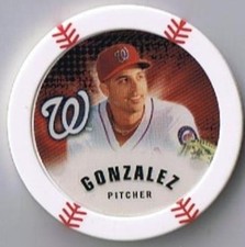 2013 Topps Baseball Poker Chipz GIO GONZALEZ Washington Nationals