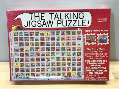 The Talking Jigsaw Puzzle 560 Pc Office Building Two-Sided 1991 Don Scott SEALED