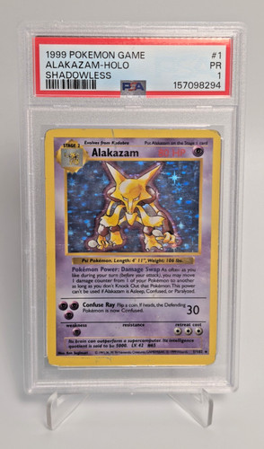 Alakazam (Shadowless) graded PSA 1 for sale on eBay