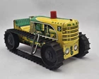 Vintage MARX Climbing Tractor #5 Wind Up Tin Litho Toy with Key 1950s