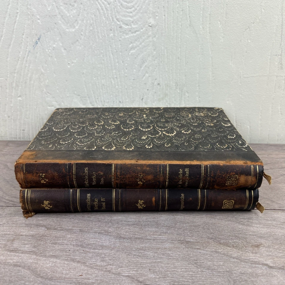 Friedrich Nietzsche - Werke Band IV & V Hardcover 1915 & 1917 (In German) - Image 2 of 4
