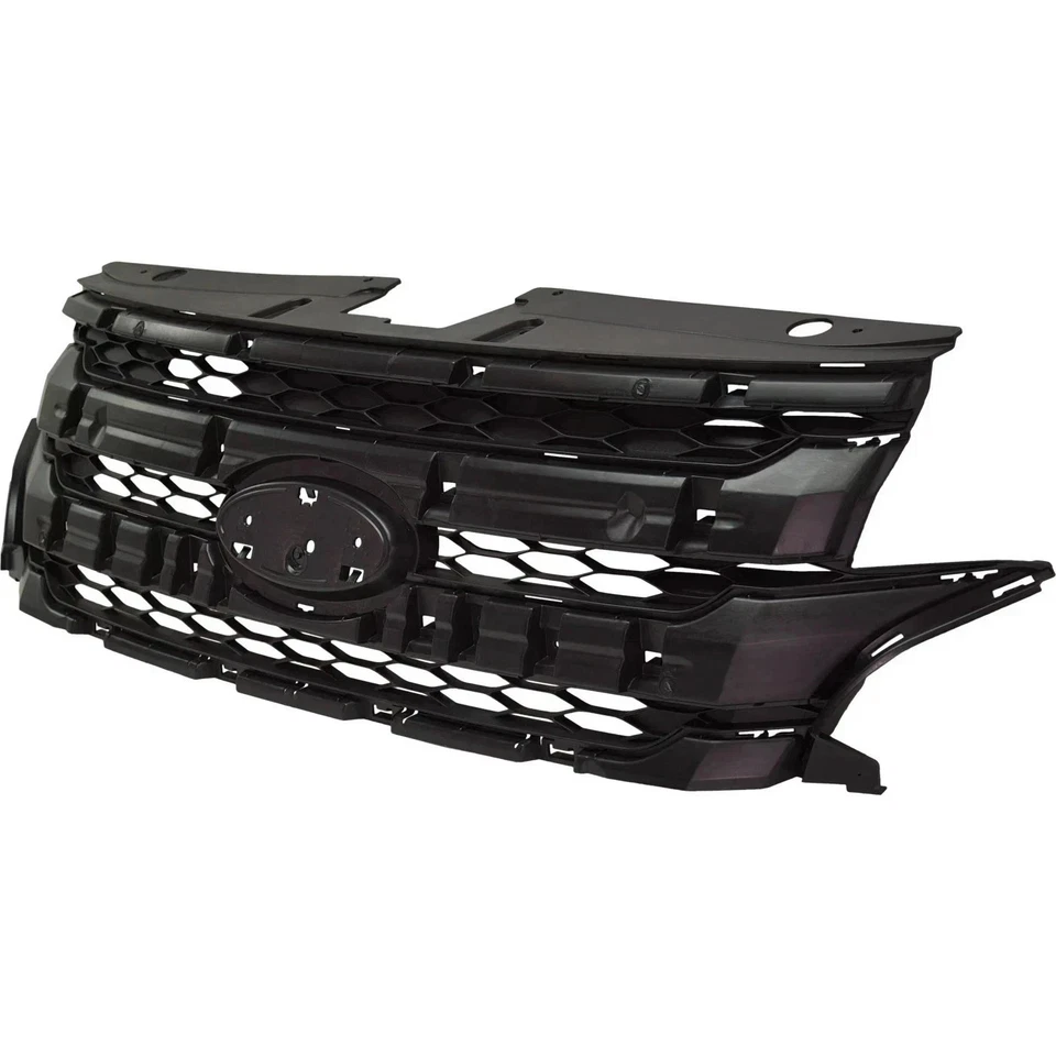 Front Bumper Cover Primed Plastic & Grille Assembly Kit For 2011-2014 Ford Edge - Image 3 of 4