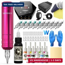 Wormhole Tattoo Kit for Beginners Complete Rotary Tattoo Machine Kit with 11PCS