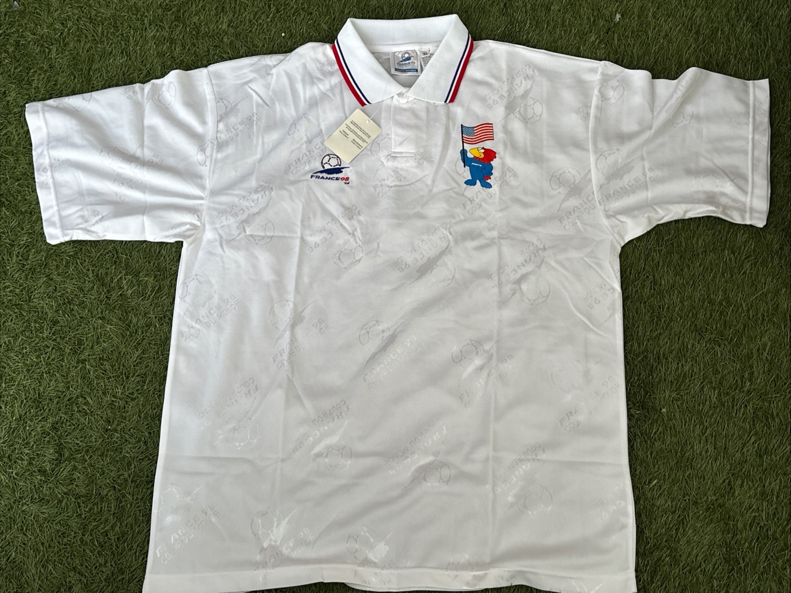 France 98 Jersey Vintage World Cup 1998 Soccer Polo Shirt XL FIFA Football NWT