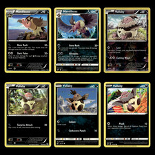 6x Mandibuzz Lot Vullaby 69.0 Black White Emerging Powers Pokemon Cards Set TCG