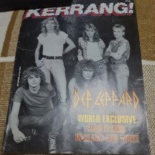 Vintage STEVE CLARK DEF LEPPARD JOE ELLIOTT A4 POSTER KERRANG MAGAZINE CLIPPING