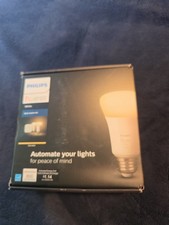 Philips Hue White A19 LED Bulb Starter Kit 800 lm Soft White 2700K Dimmable NIB