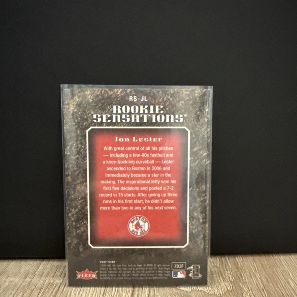 JON LESTER 2007 FLEER ROOKIE SENSATIONS BOSTON RED SOX #RS-JL - Image 2 of 2