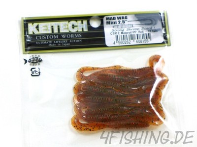Keitech MAD WAG MINI 2,5''   Finesse-Gummiwurm Barsch & Forelle (versch. Farb.)