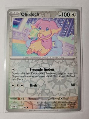 Pokémon   Ohrdoch   173/197   Obsidianflammen   Reverse Holo   DE   NM