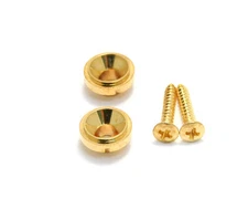 AP-0730-002 (2) Round Vintage Style Gold Guitar String Guides 