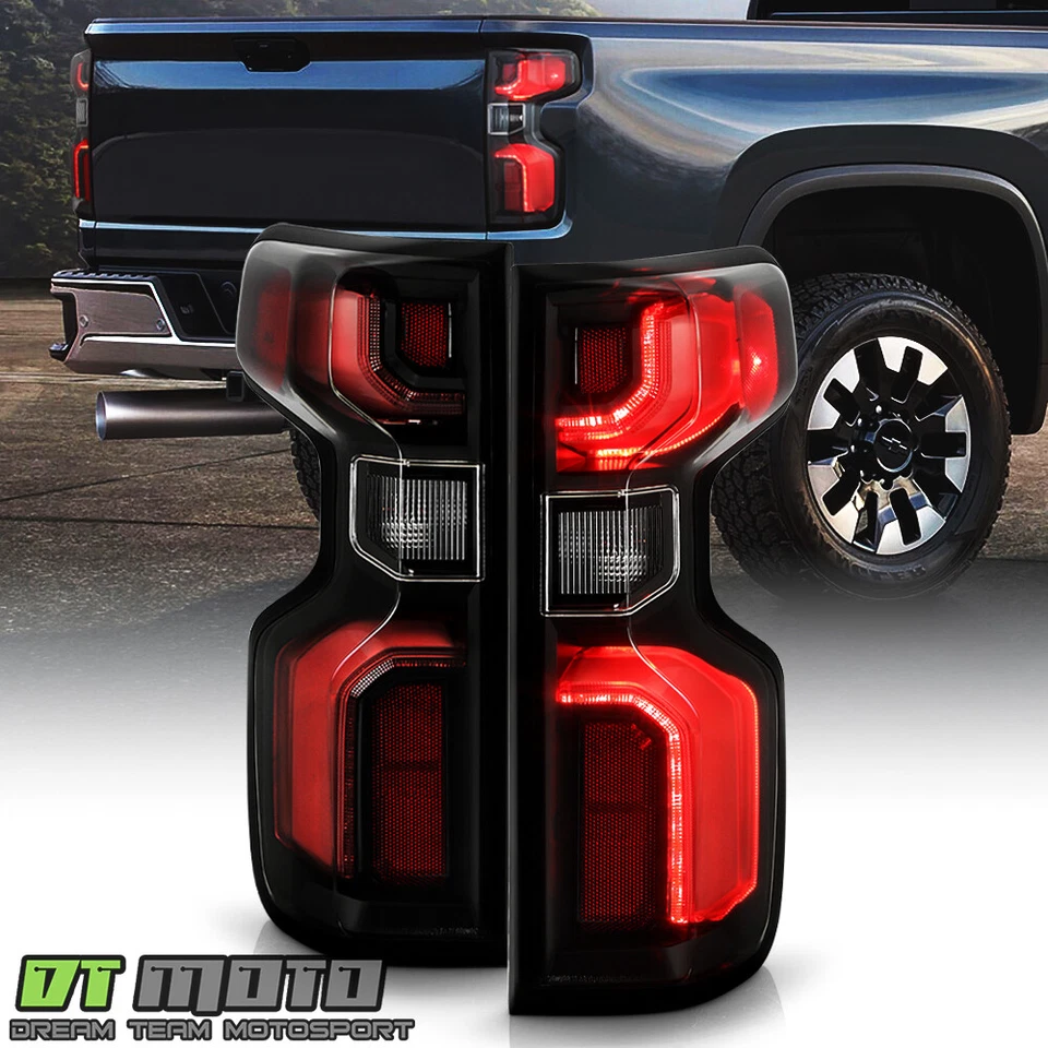 Luces traseras LED halógenas de actualización para Chevy Silverado 1500 incandescentes 2019-2023 Foto 2 de 4