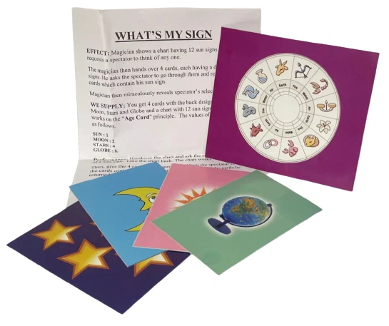 WHAT S MY SIGN Zodiac Prediction Magic Trick Age Cards Sun Number