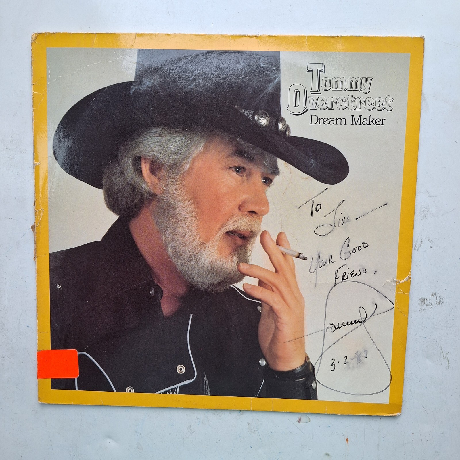 Tommy Overstreet Dream Maker Vinyl LP Signed Autographed