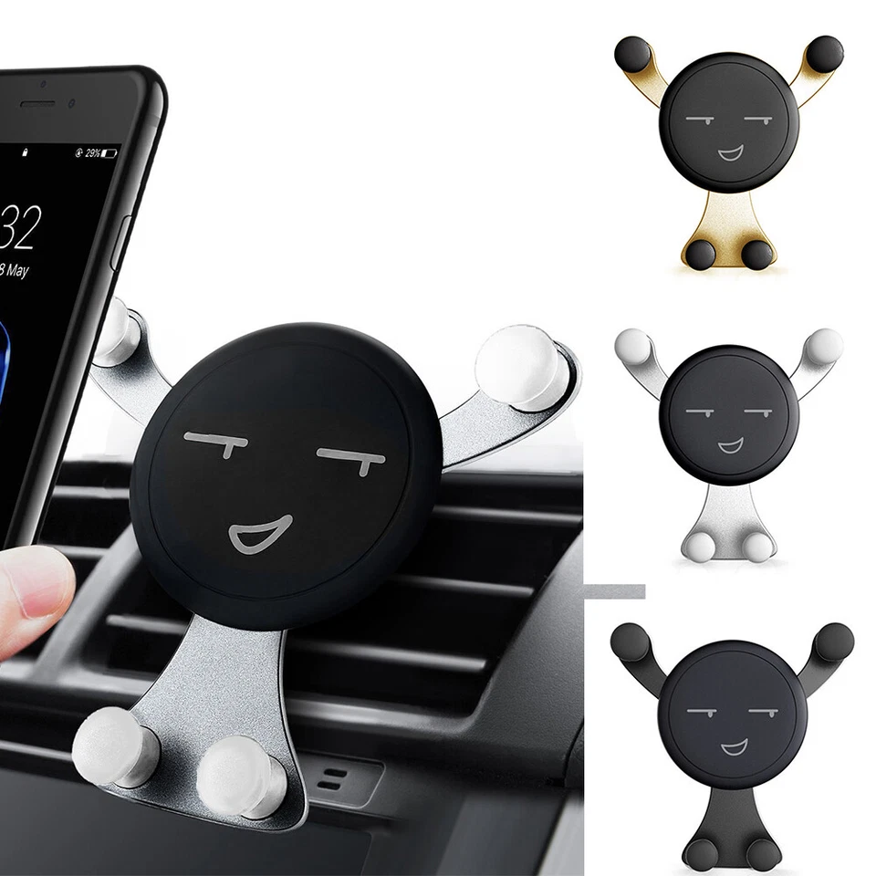 Universal Car Gravity Air Vent Phone Holder For iPhone Samsung Cartoon Bracket - Image 4 of 4