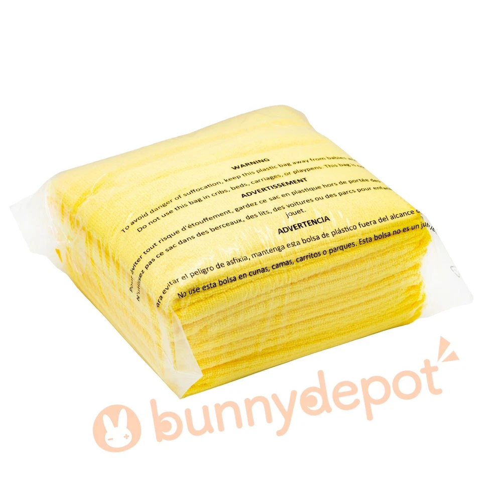 Toallas de microfibra amarillas Kirkland Signature 16" x 16" 12 piezas para coche y limpieza Foto 2 de 2