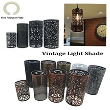 Ceiling Light Shade Easy Fit Small Dual Drum Pendant Living Room Lampshade Lamp