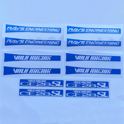 NEW Blue RAYS VOLK RACING CE28SL HIGH QUALITY REPLACEMENT DECAL JDM STICKER