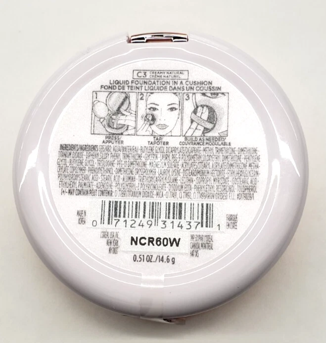 NEW L'oreal True Match Lumi Cushion Buildable Luminous Ftion-C3 CREAMY NATURAL - Image 2 of 2