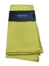 Alfani Pocket Square Mens 100 SILK- Yellow