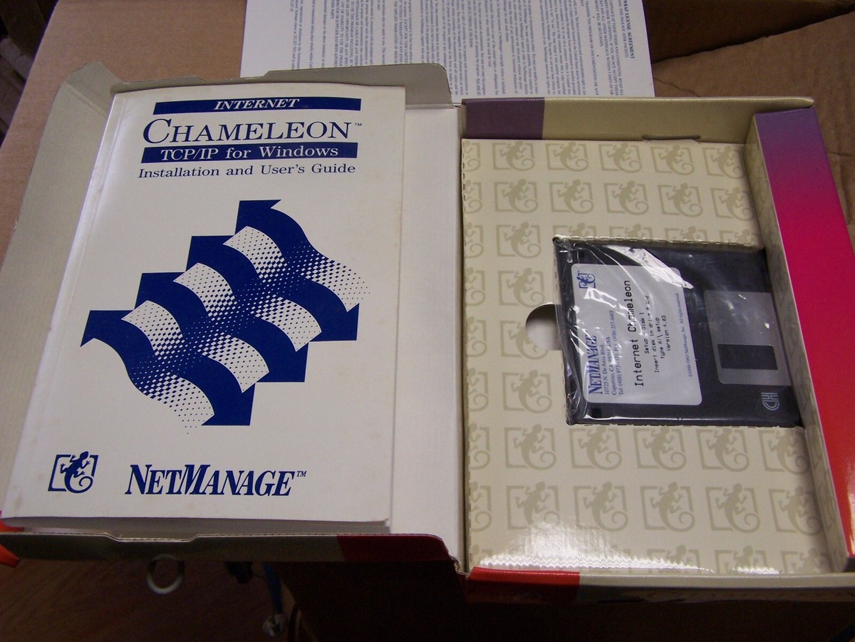 Vintage NetManage Chameon TCP/IP Software for Windows on 3.5