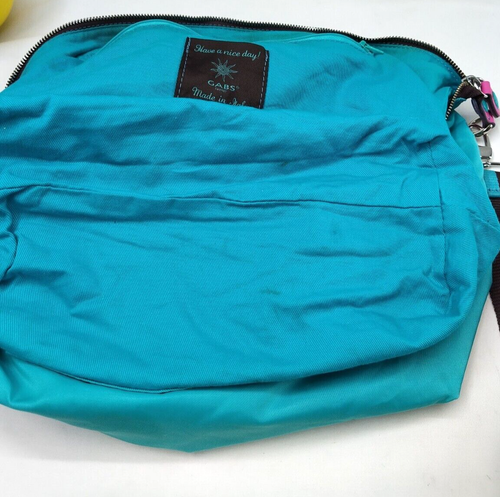 Gabs Turquoise Blue Nylon Zipper Closure Crossbody Shoulder Bag - Made In Italy - Picture 17 of 20