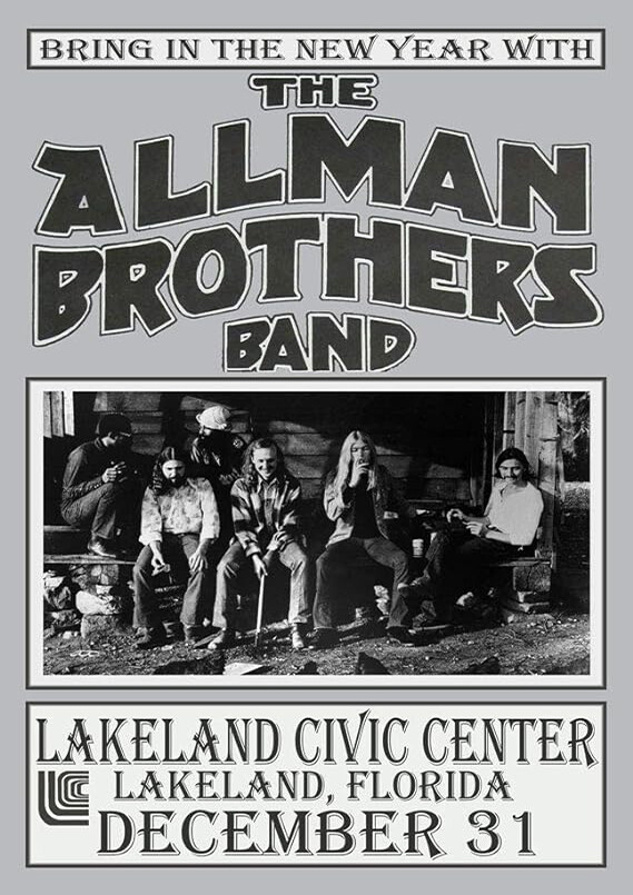 allman brothers band ビンテージコンサートポスター Allman Brothers Band CONCERT POSTER 12