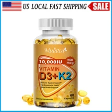 Vitamin K2 (MK7) with D3 10,000 IU Supplement, Bone & Cardiovascular Health