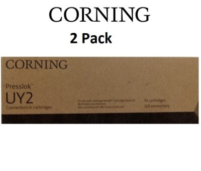   Corning Presslok UY2 Connectors In Cartridges 10 Cartridge each - 2 pack  