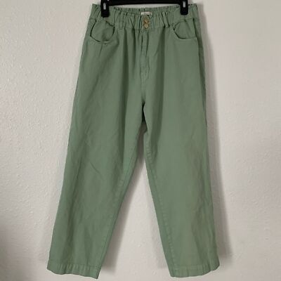Show Me Your Mumu Emilia Mom Cropped Sage Denim Womens Size Large