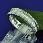 2.30 ct 18k Solid White Gold Baguette Eternity Band Natural Diamond Ring  Size 6 — photo 6