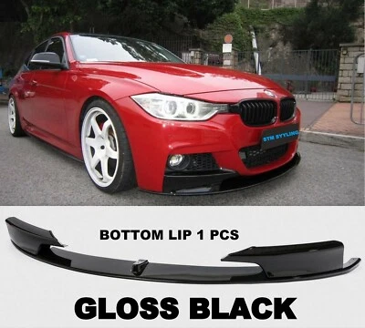 BMW 3 SERIES F30 F31 FRONT SPLITTER LIP SPOILER HIGH GLOSS BLACK M PERFORMANCE