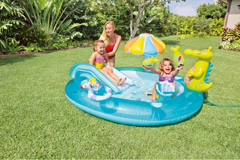 Intex Piscina Fuoriterra Fuori terra Gonfiabile Bambini cm 201x170 Alligatore