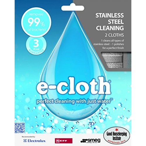 eCloth Stainless Steel Pack 2 Microfibre Clean & Polishing Cloths, No Chemicals eBay
