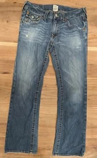True Religion Billy Big T Jeans Mens 33 (35x33) Relaxed Boot Cut Made in USA