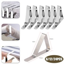 24Pcs Steel Table Cloth Cover Tablecloth Holder Clips Metal Pegs Picnic Prom