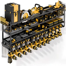 Heavy Duty Power Tool Organizer Drill 50" 4-Layer Holder Wall Mount Storage Rack