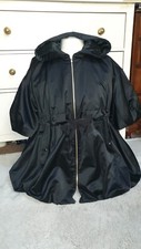 Tara Jarmon Black Satin Short Sleeve Jacket Coat Size 38