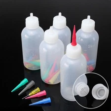 5PCS Plastic Squeeze Bottle Condiment Dispenser Ketchup Mustard Sauce Vinegar