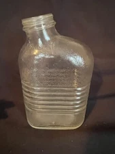 Vintage Anchor Hocking Glass Refrigerator Bottle WITH RIBBING 1 QUART