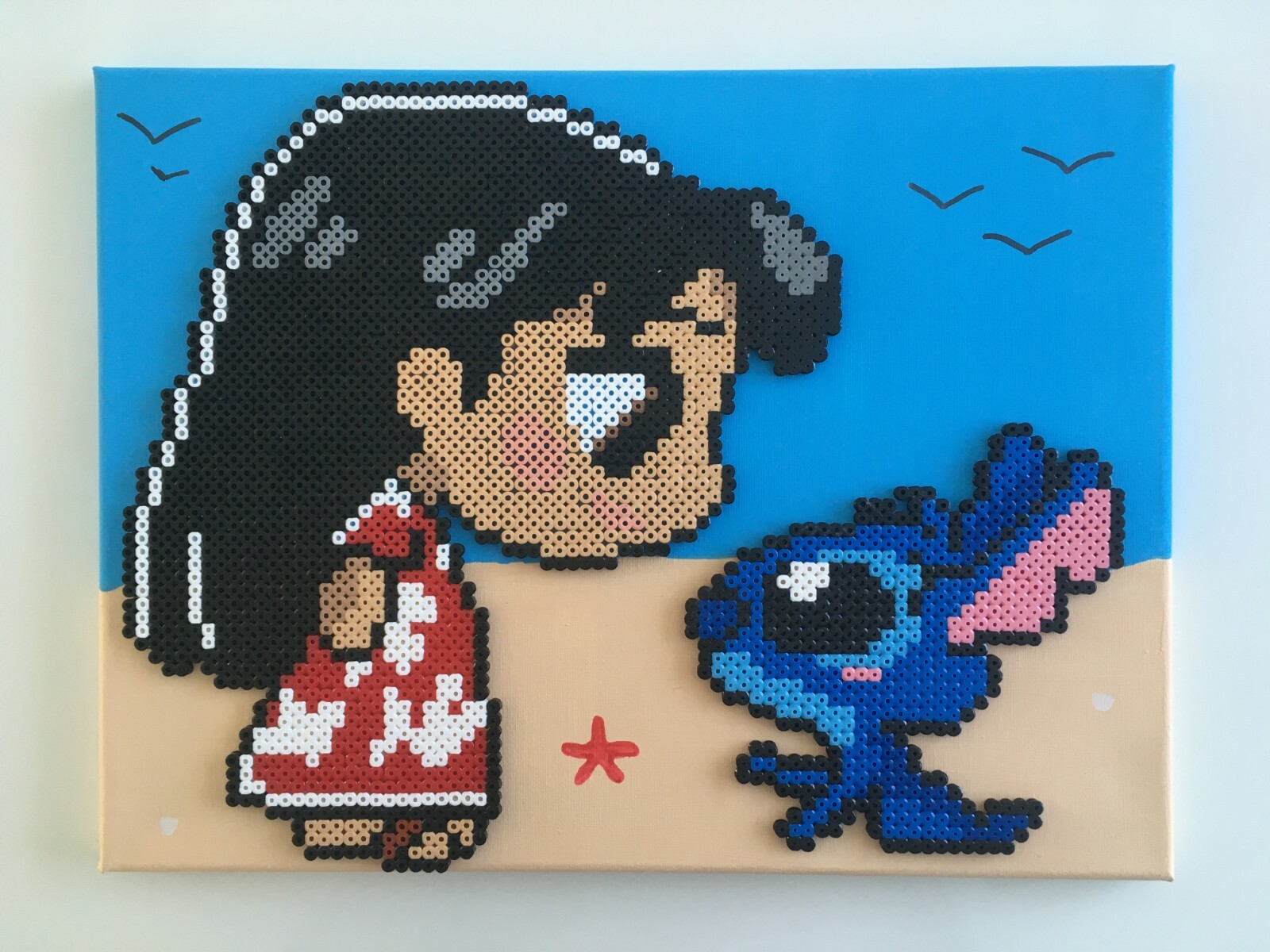 Tableau perles à repasser Disney princesse et Stitch kit loisirs créatifs
