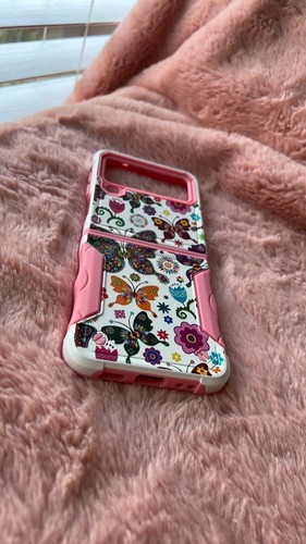 For Samsung Galaxy Z Flip 4 5G phone Case Heavy Duty butterfly flower design - Picture 5 of 10